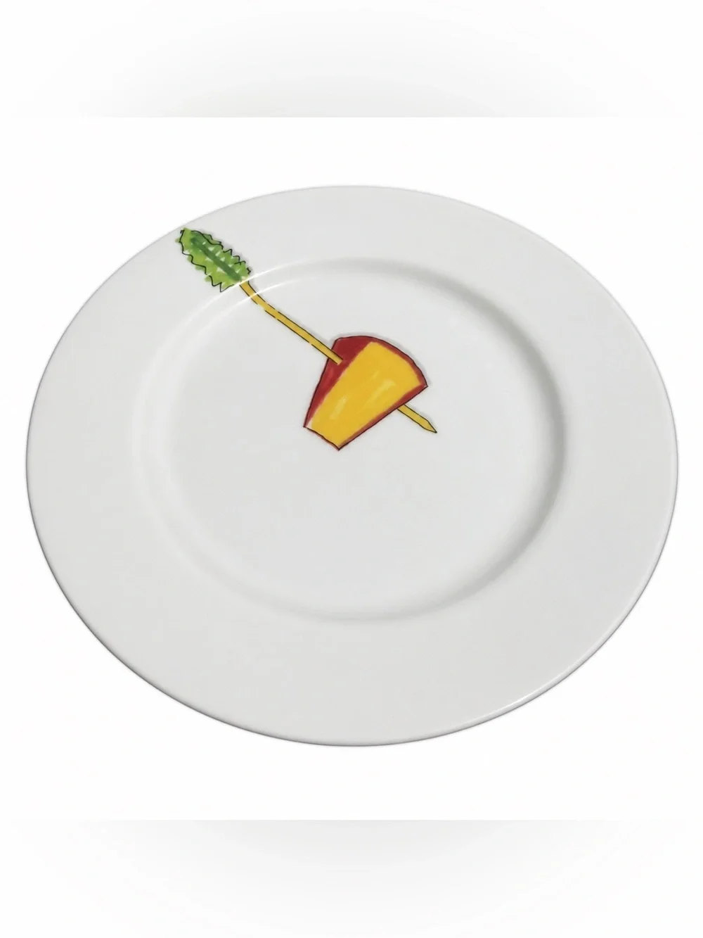 Nancy Green Crate & Barrel Tidbits Plates Set of 5 Appetizer Sushi Seafood 6.5”